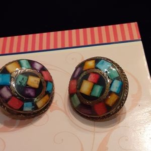 Earrings, handcrafted, Clips.